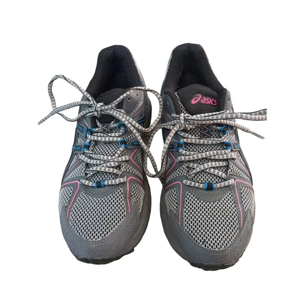 Asics Gel Kahana 8 Running Shoe Sneaker Womens 6.5 Gray Outdoor‎ Trail Lace Up